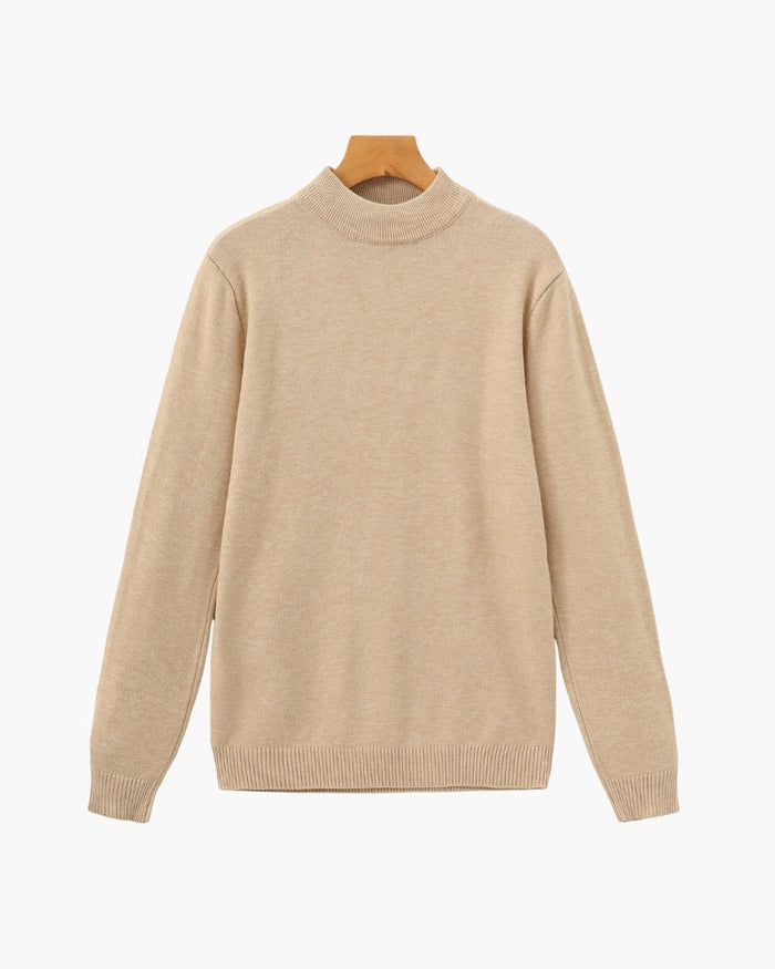 Essential Ribbed Mock Neck Sweater