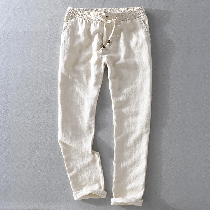 Men's Drawstring Casual Pants with Elastic Waist