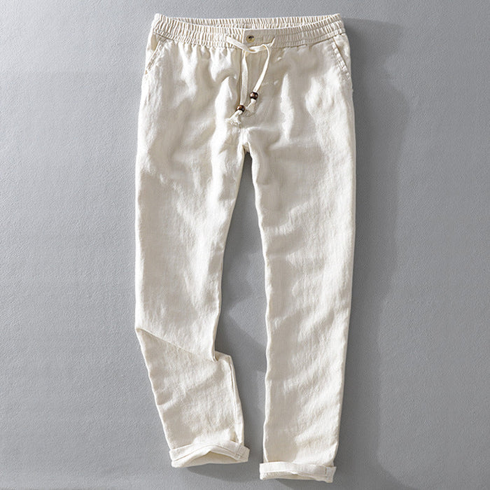 Men's Drawstring Casual Pants with Elastic Waist