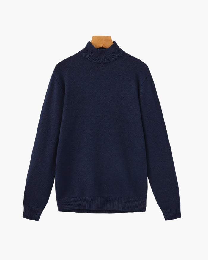 Essential Ribbed Mock Neck Sweater