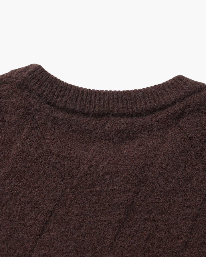 Diamond Knit Crewneck Sweater