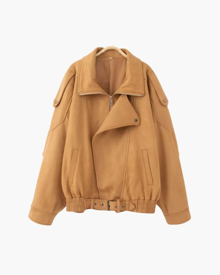 Vintage Suede Drape Jacket