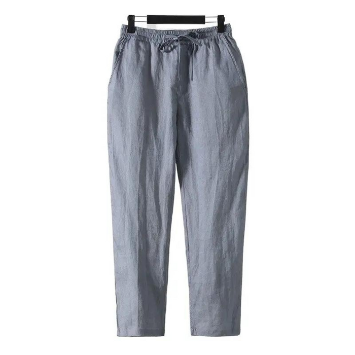 Men's Straight-Leg Drawstring Pants with Side Pockets