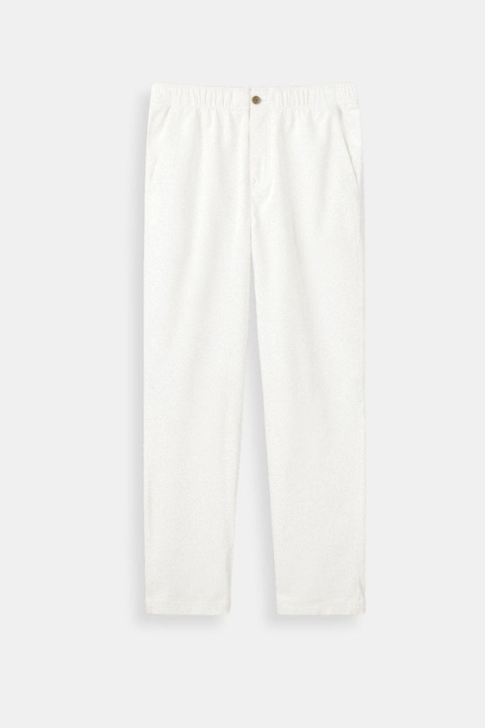 Men's Elastic Waist Linen Blend Loose Pants with Pockets