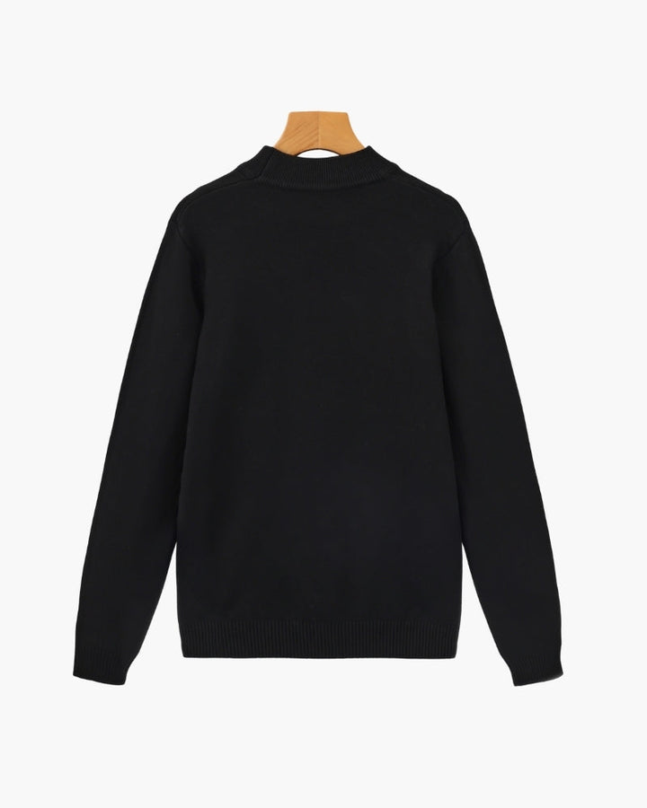 Essential Ribbed Mock Neck Sweater
