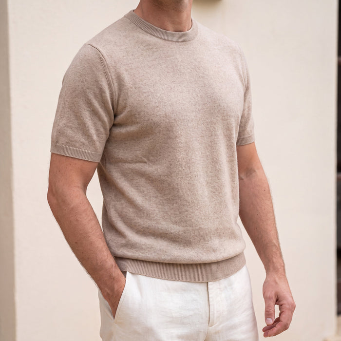 Men's Crewneck Short-Sleeve Knit Top