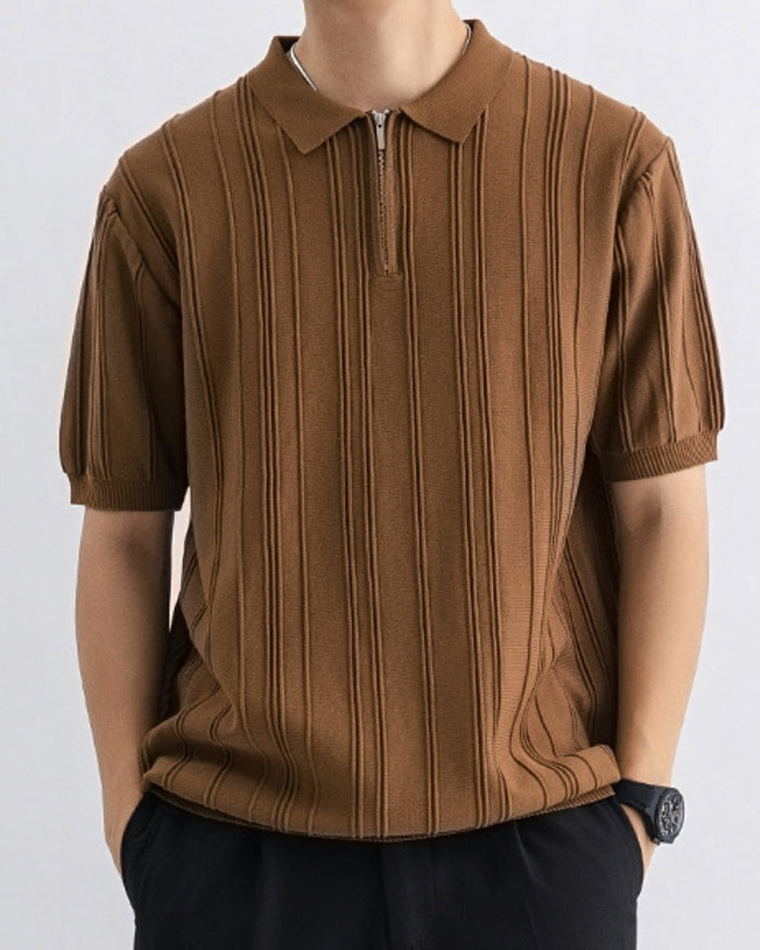 Signature Zip-Up Polo