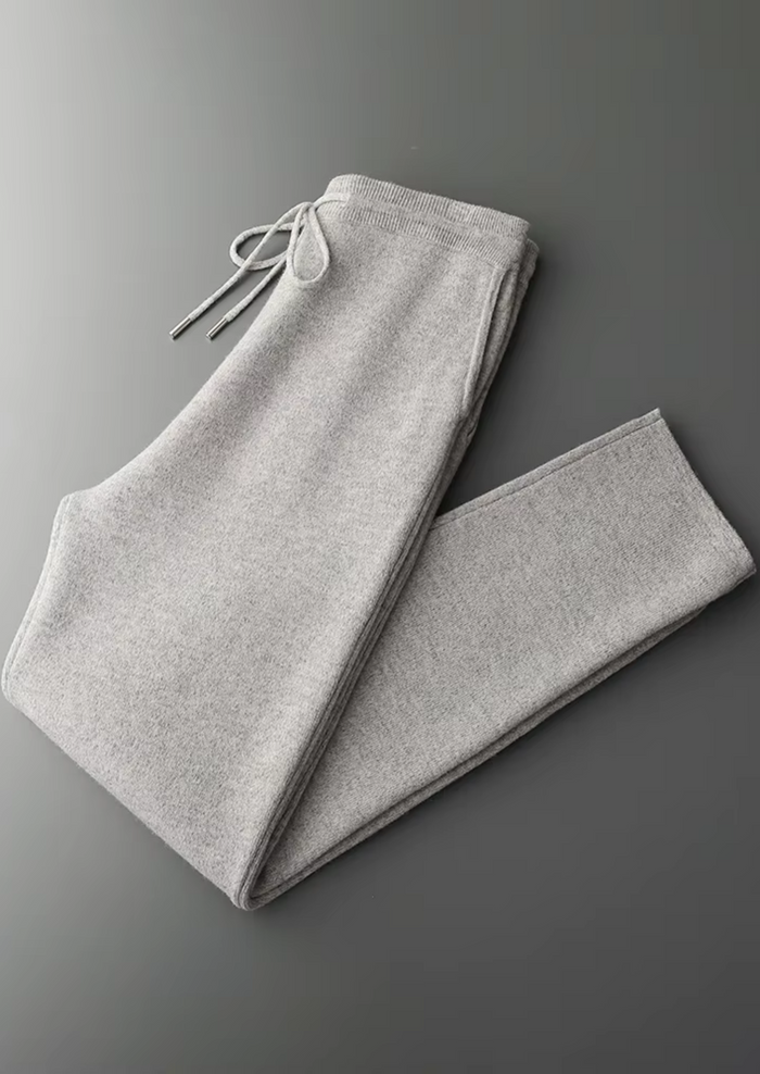 Women's Straight Leg Trousers with Drawstring Waist