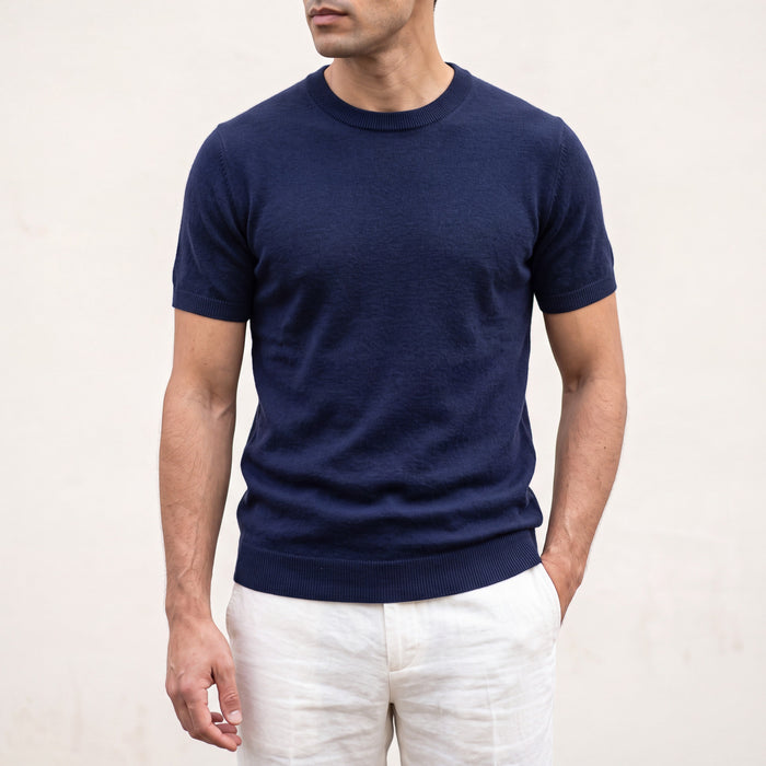 Men's Crewneck Short-Sleeve Knit Top