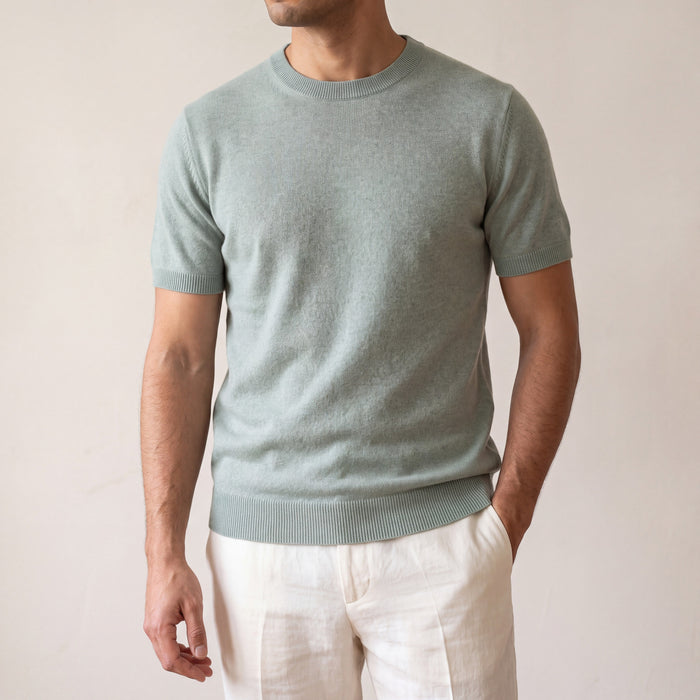 Men's Crewneck Short-Sleeve Knit Top