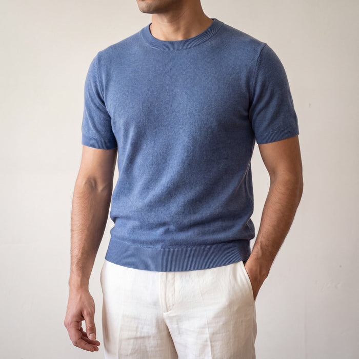 Men's Crewneck Short-Sleeve Knit Top