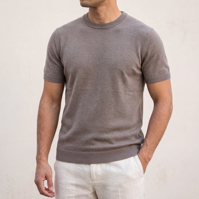 Men's Crewneck Short-Sleeve Knit Top
