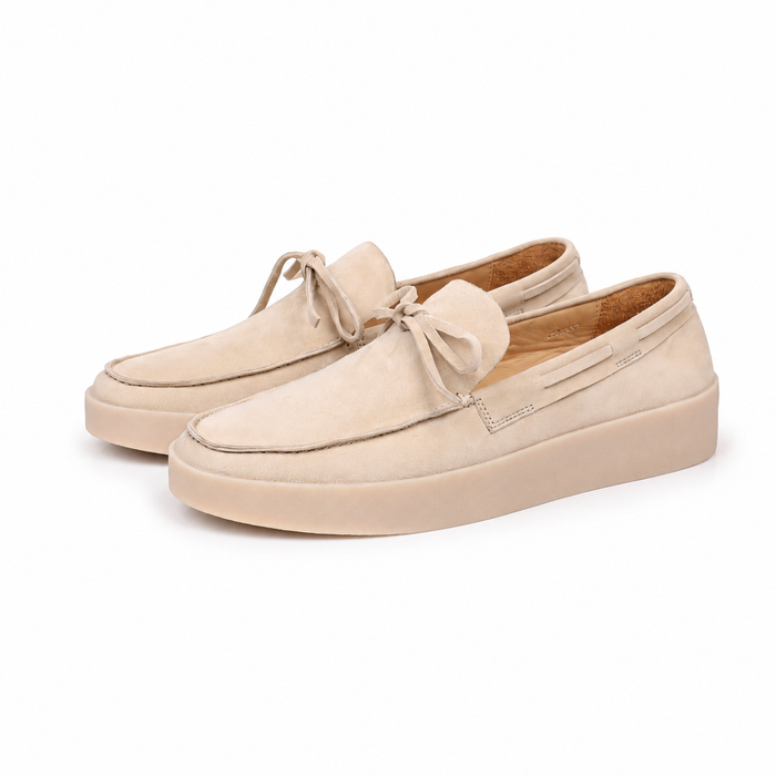 Men's Boat Loafers with Bow Detail Lightweight Platform