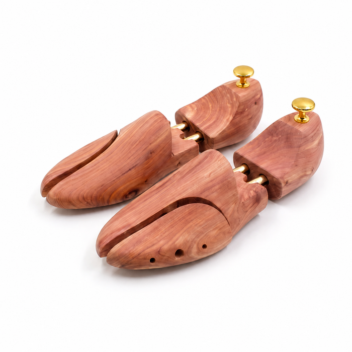 Cedar Shoe Trees Adjustable with Brass Knobs