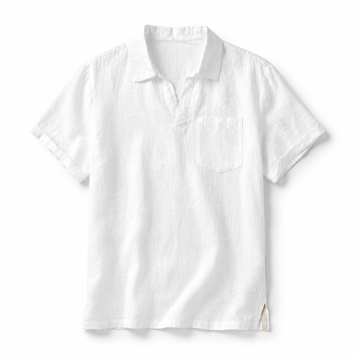 Men's Short-Sleeve Polo Shirt with Chest Pocket