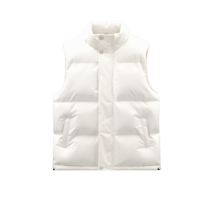 Women's Quilted Puffer Gilet with High Stand Collar