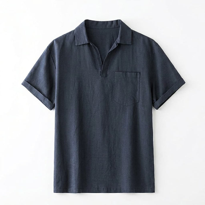 Men's Short-Sleeve Polo Shirt with Chest Pocket
