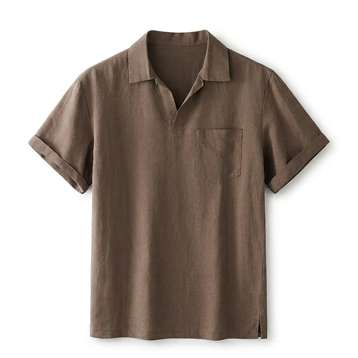 Men's Short-Sleeve Polo Shirt with Chest Pocket