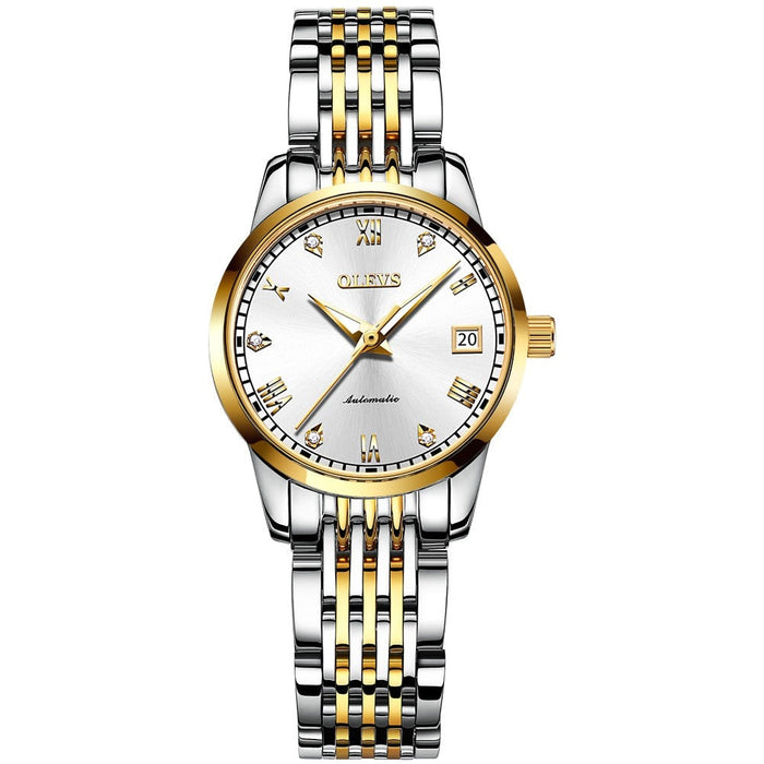 Women's Automatic Watch Two-Tone Bracelet Date Display