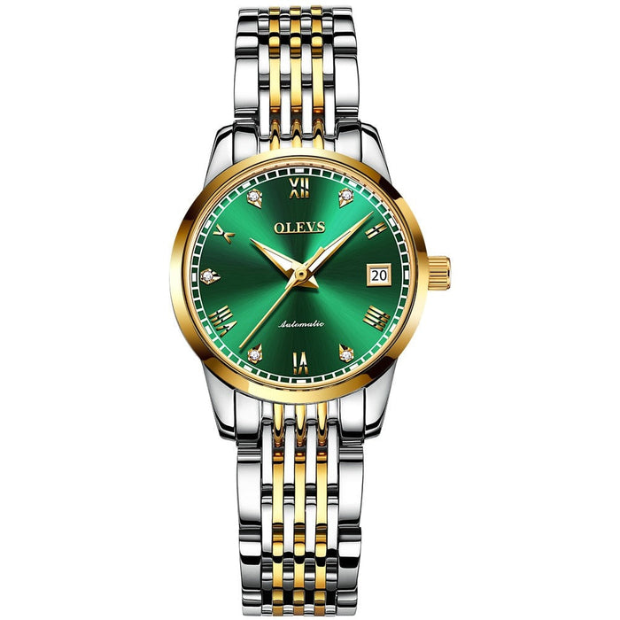 Women's Automatic Watch Two-Tone Bracelet Date Display