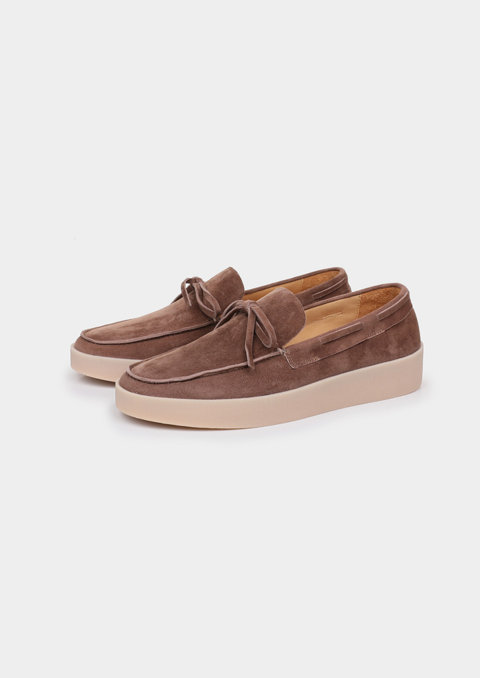 Men's Boat Loafers with Bow Detail Lightweight Platform