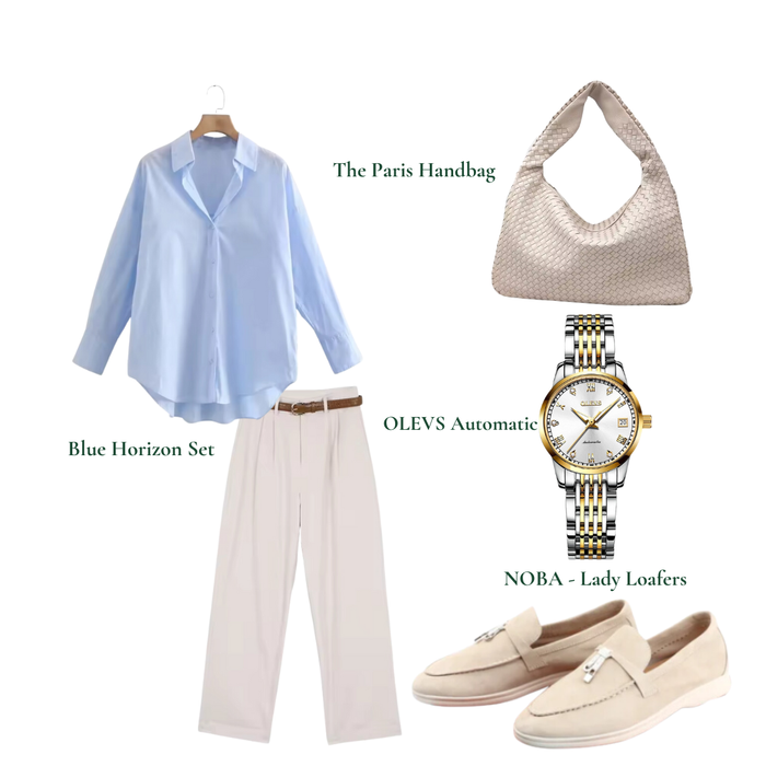 Women's 2-Piece Set Button-Up Top Wide-Leg Pants