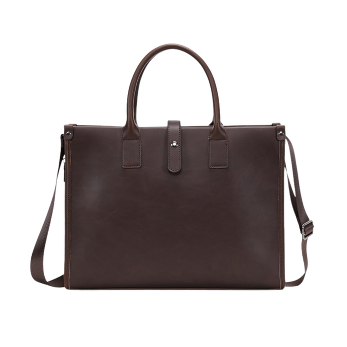 Structured Laptop Tote Bag with Crossbody Strap
