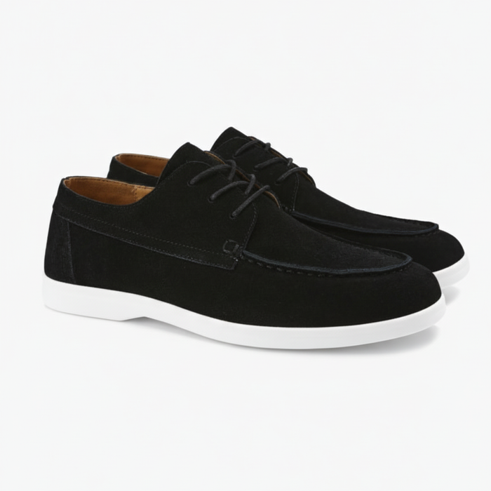 Men's Lace-Up Casual Shoes with White Sole