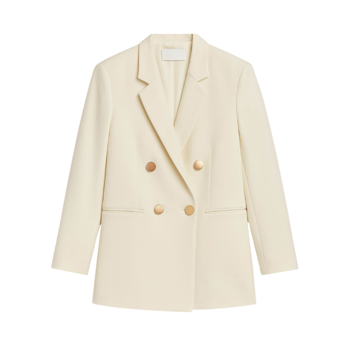 Women's Double-Breasted Notch Lapel Blazer