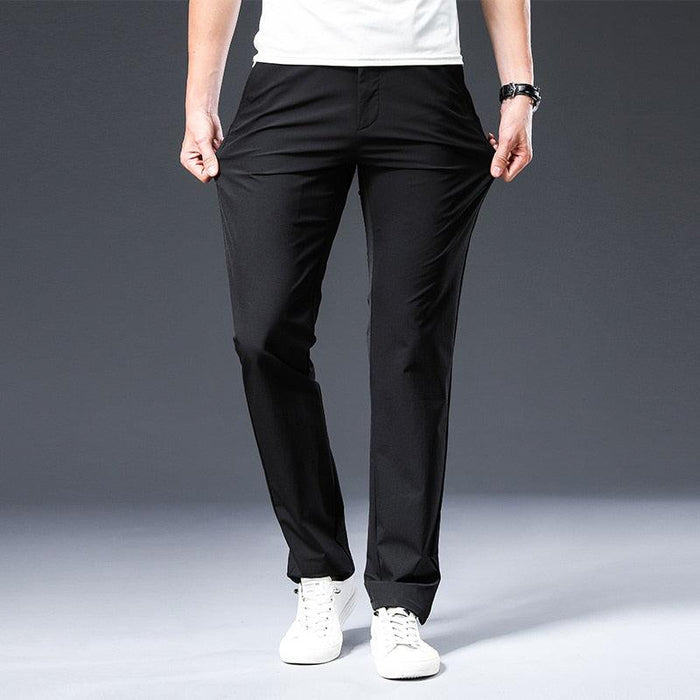 Men's Straight-Leg Chinos with Side Pockets
