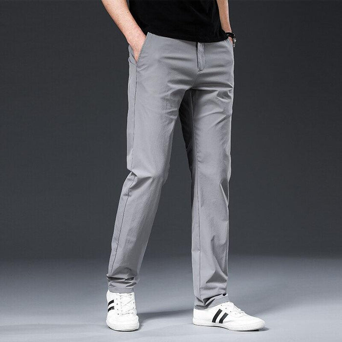 Men's Straight-Leg Chinos with Side Pockets