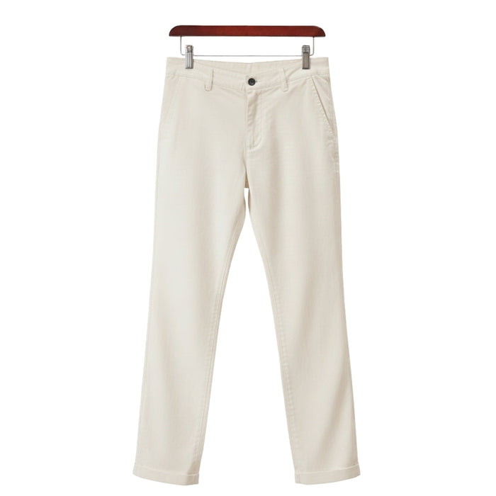 Men's Straight Leg Casual Pants with Button Closure