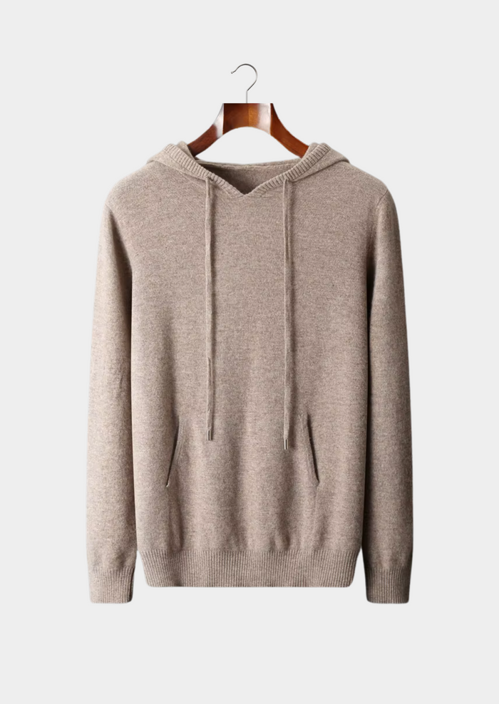 Long Sleeve Knit Hoodie with Kangaroo Pocket