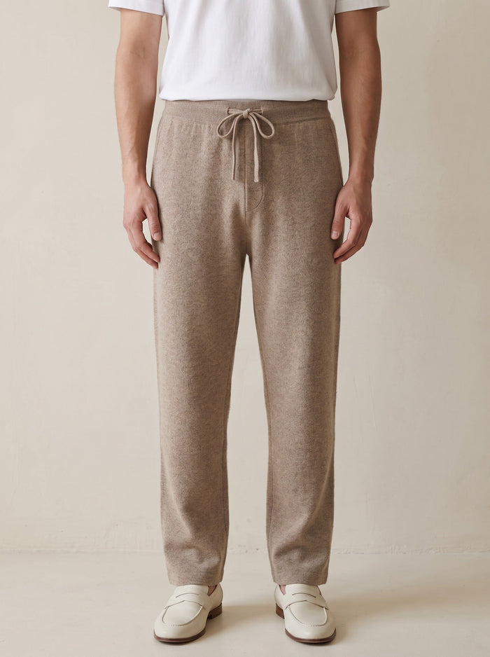 Men's Straight-Leg Drawstring Trousers with Elastic Waist