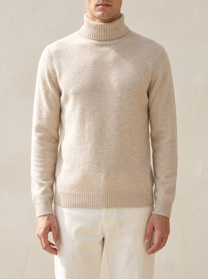 Men's Turtleneck Sweater with Long Sleeves for Fall