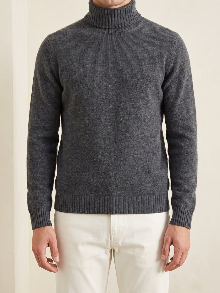 Men's Turtleneck Sweater with Long Sleeves for Fall