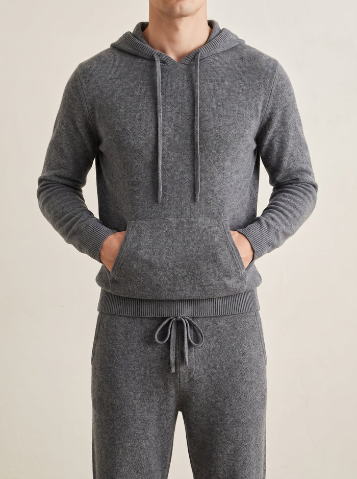 Men's Hooded Tracksuit with Drawstring Joggers