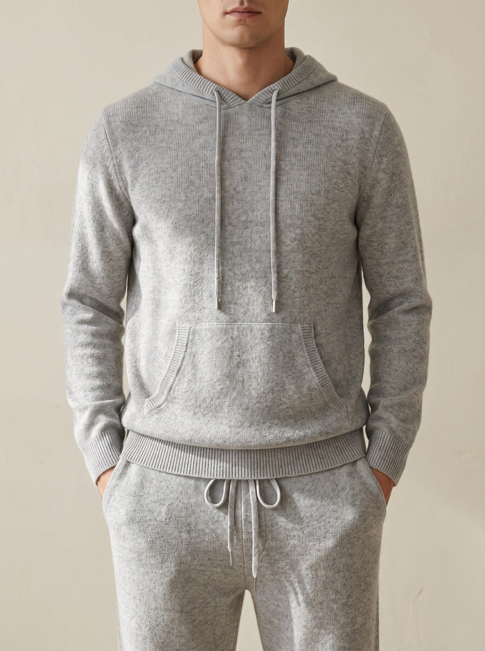 Men's Hooded Tracksuit with Drawstring Joggers